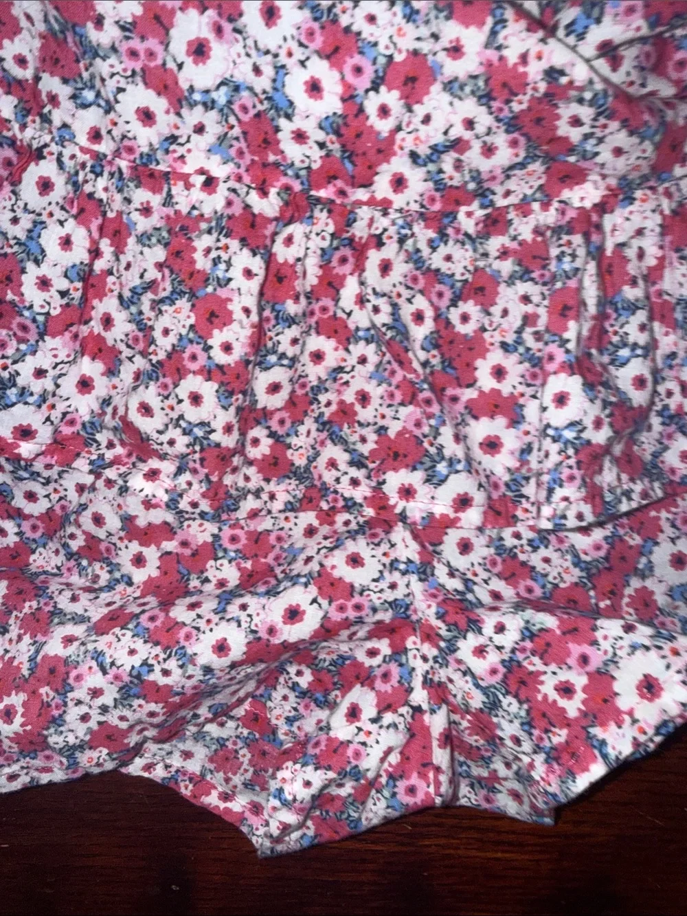 Gap Girl Pink Floral Tiered Skort